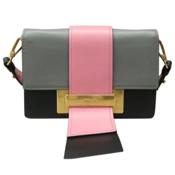 100% Authentic Prada Ribbon Mulitcolor Leather Shoulder Bag